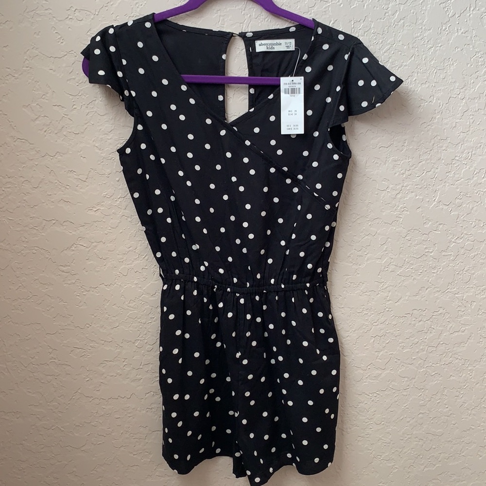 NEW Abercrombie kids Romper, black size 11/12